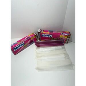 Hefty OneZip Click Storage Bags‎ Gallon Size 31 Count Total Clear Plastic retro